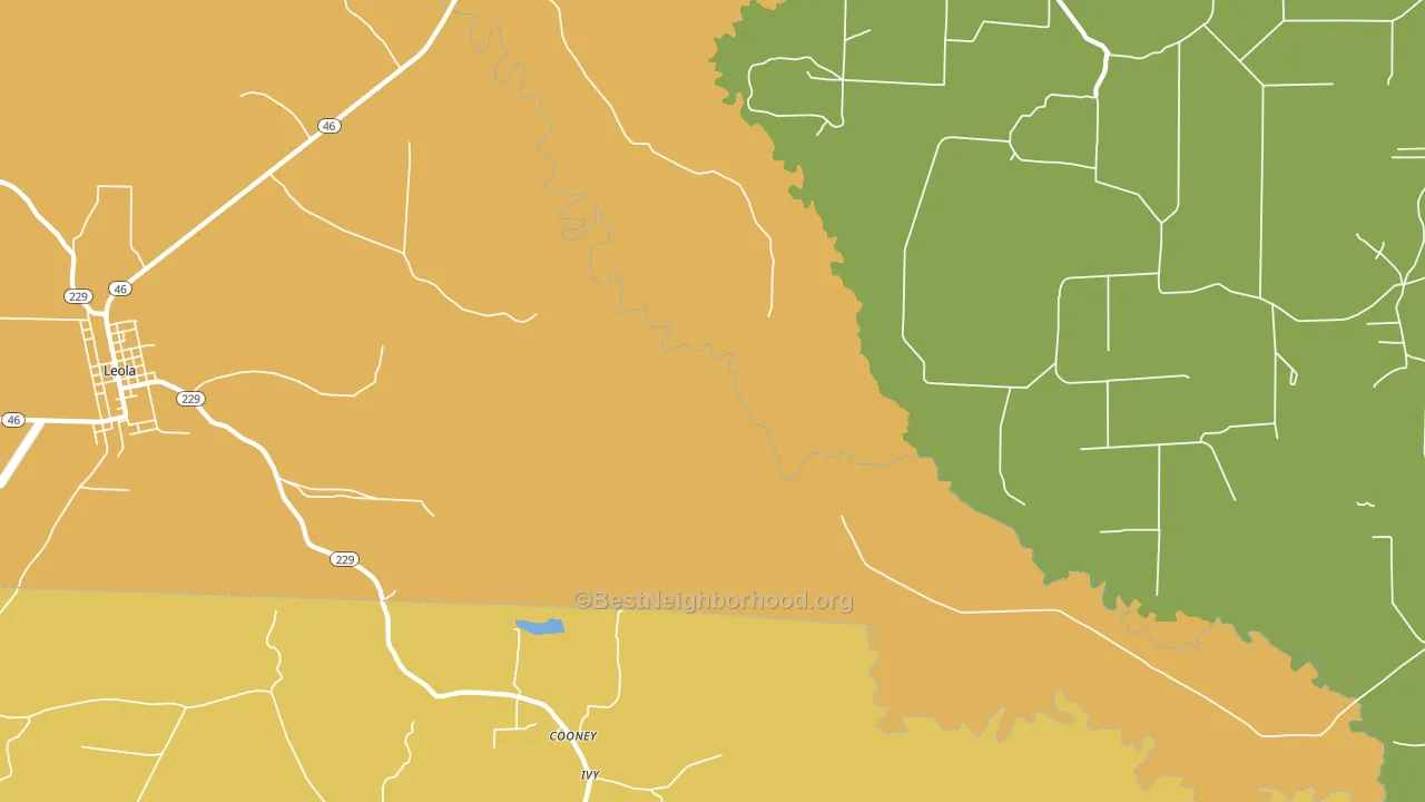Ivy, AR block-group voter-turnout map