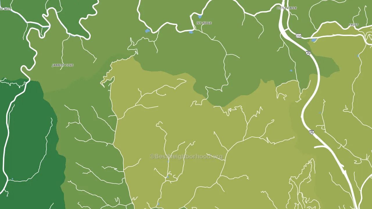 Ivy Ridge, NC block-group voter-turnout map