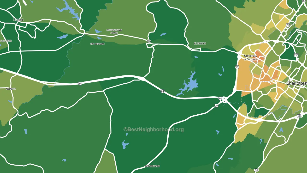 Ivy, VA block-group voter-turnout map