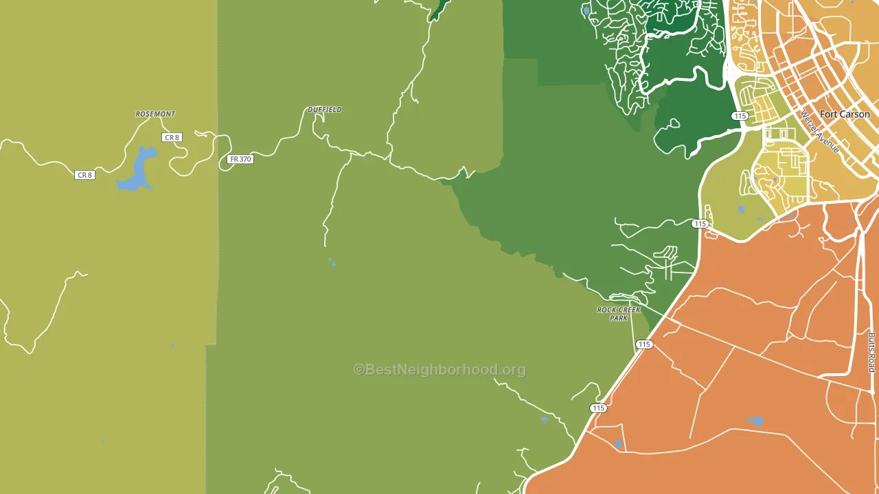 Ivywild, CO block-group voter-turnout map