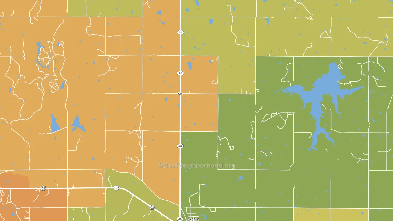 IXL, OK block-group voter-turnout map