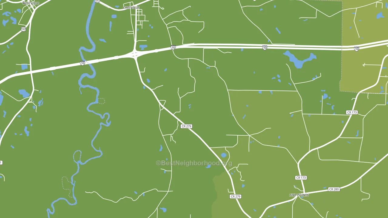 Izagora, FL block-group voter-turnout map