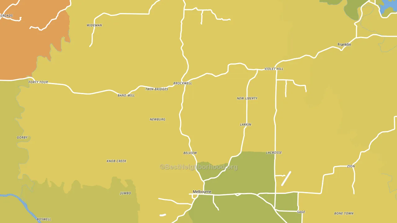 Izard County, AR block-group voter-turnout map