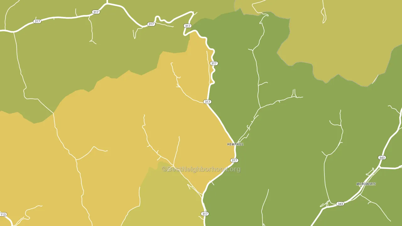 Jackhorn, KY block-group voter-turnout map
