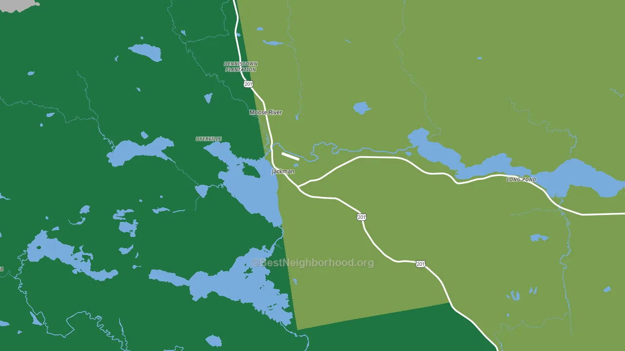 Jackman, ME block-group voter-turnout map