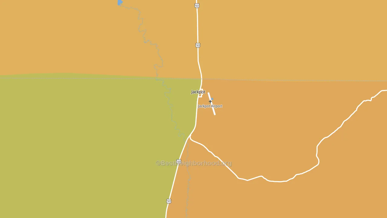 Jackpot, NV block-group voter-turnout map