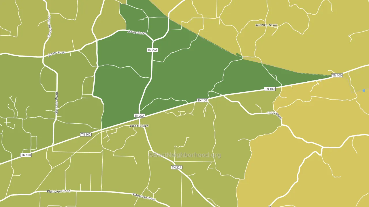 Jacks Creek, TN block-group voter-turnout map