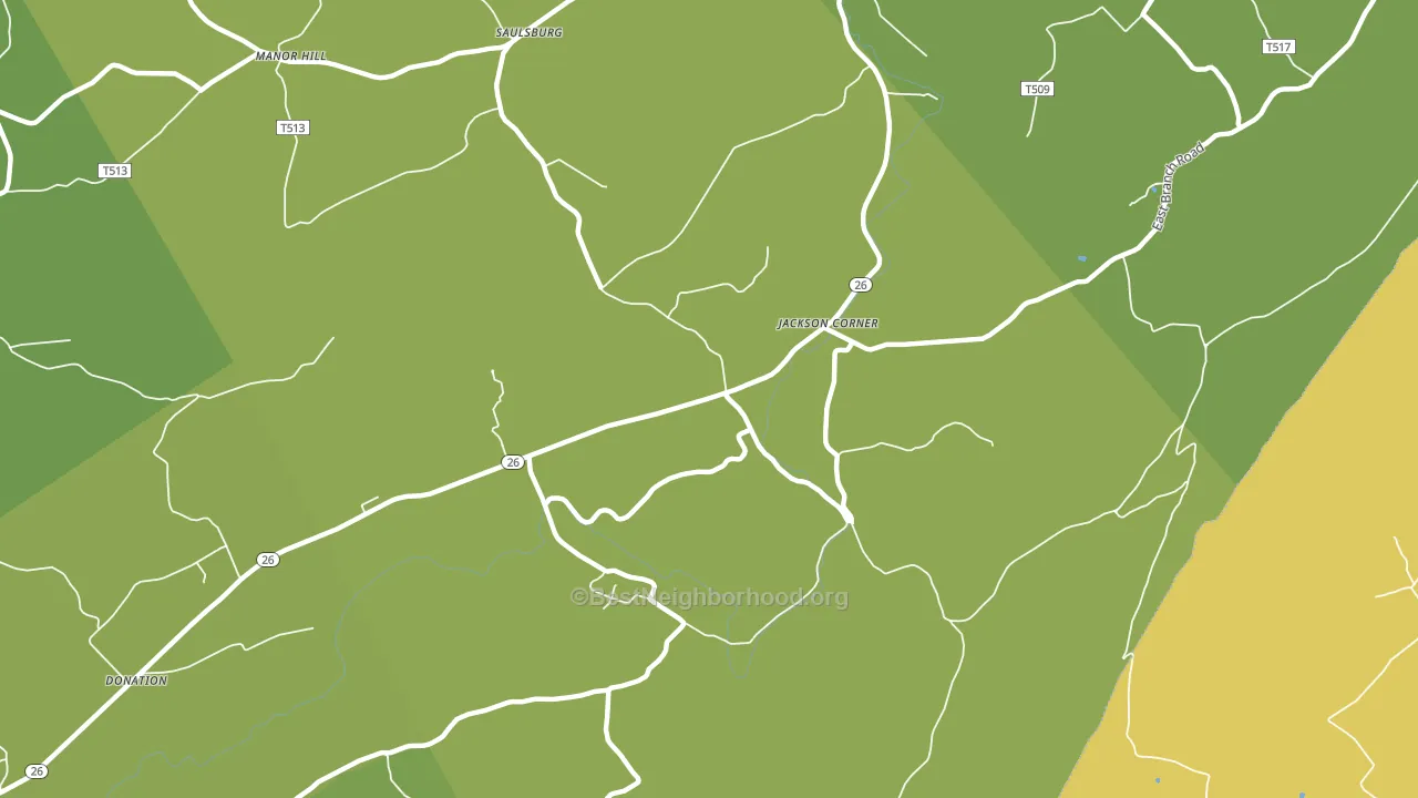 Jackson Corner, PA block-group voter-turnout map