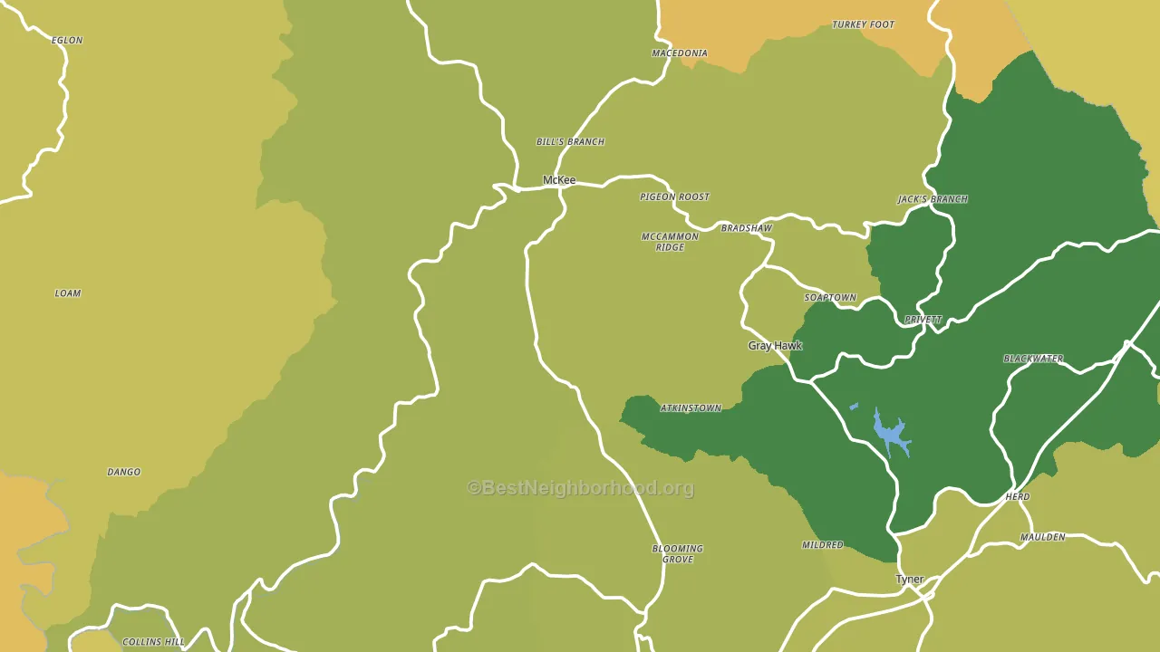 Jackson County, KY block-group voter-turnout map
