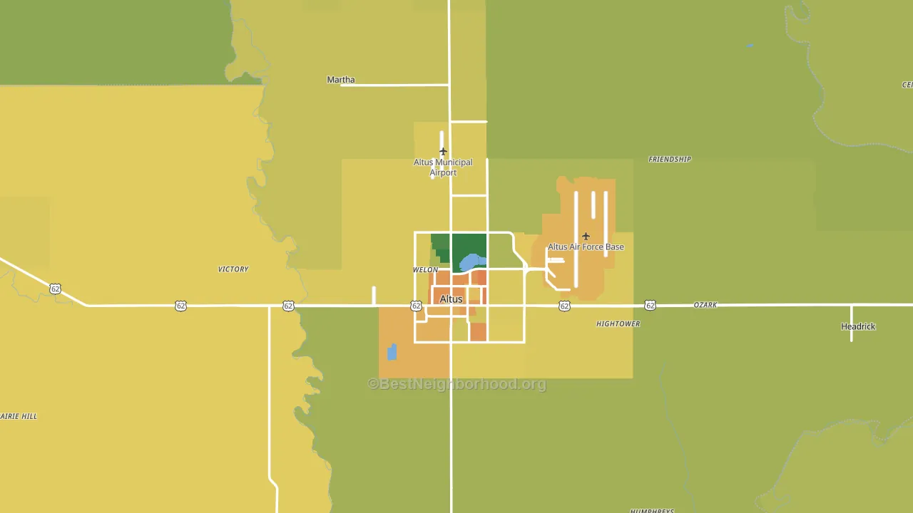 Jackson County, OK block-group voter-turnout map