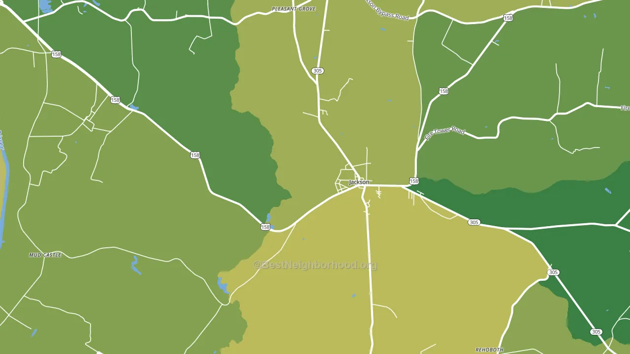Jackson, NC block-group voter-turnout map