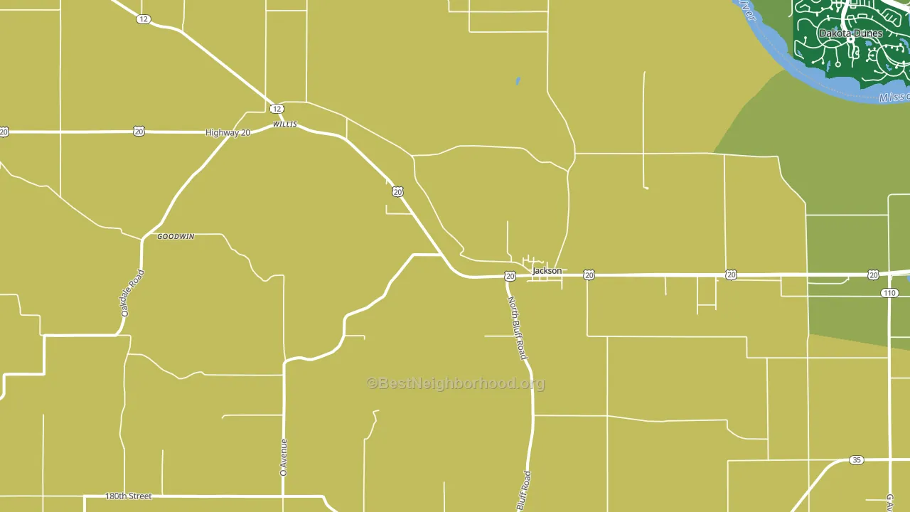 Jackson, NE block-group voter-turnout map