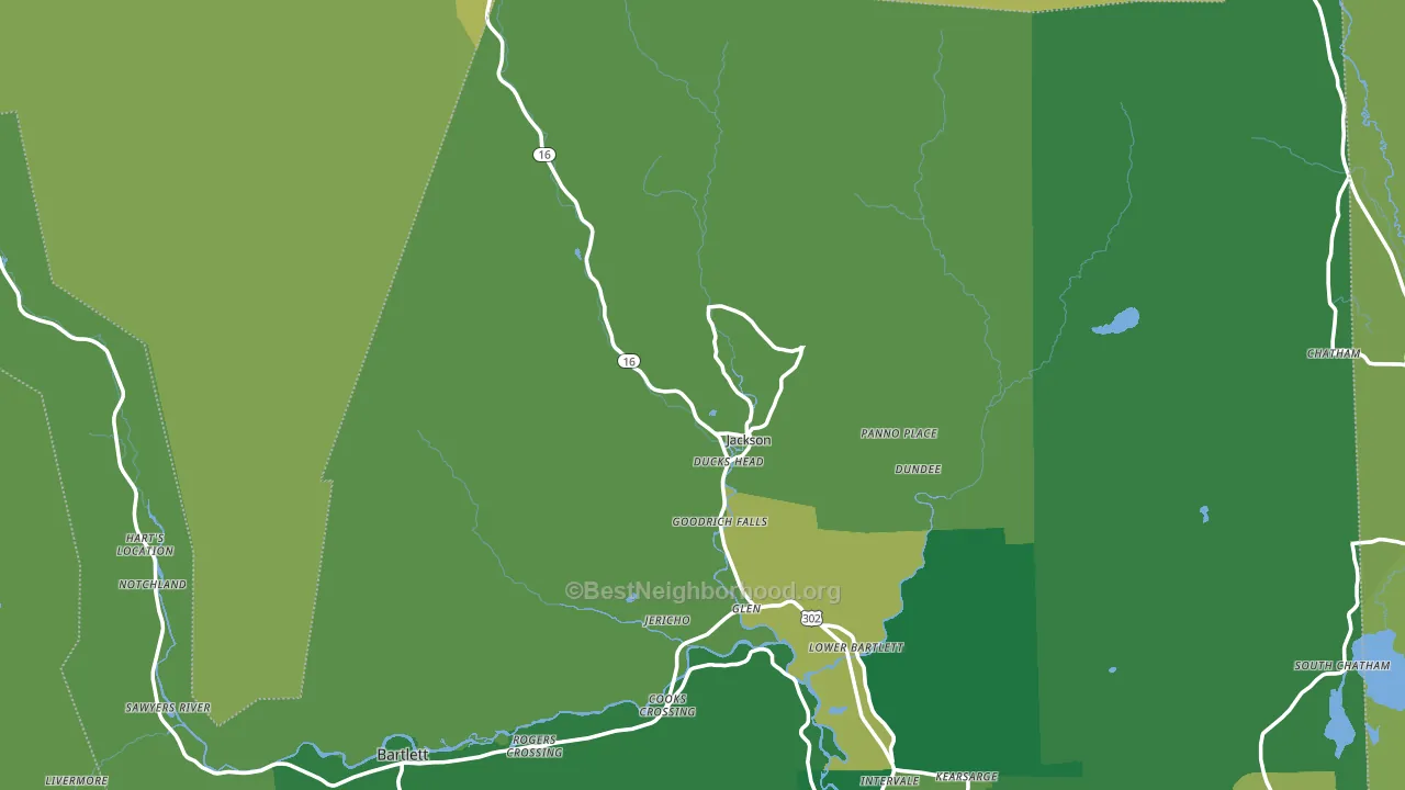 Jackson, NH block-group voter-turnout map