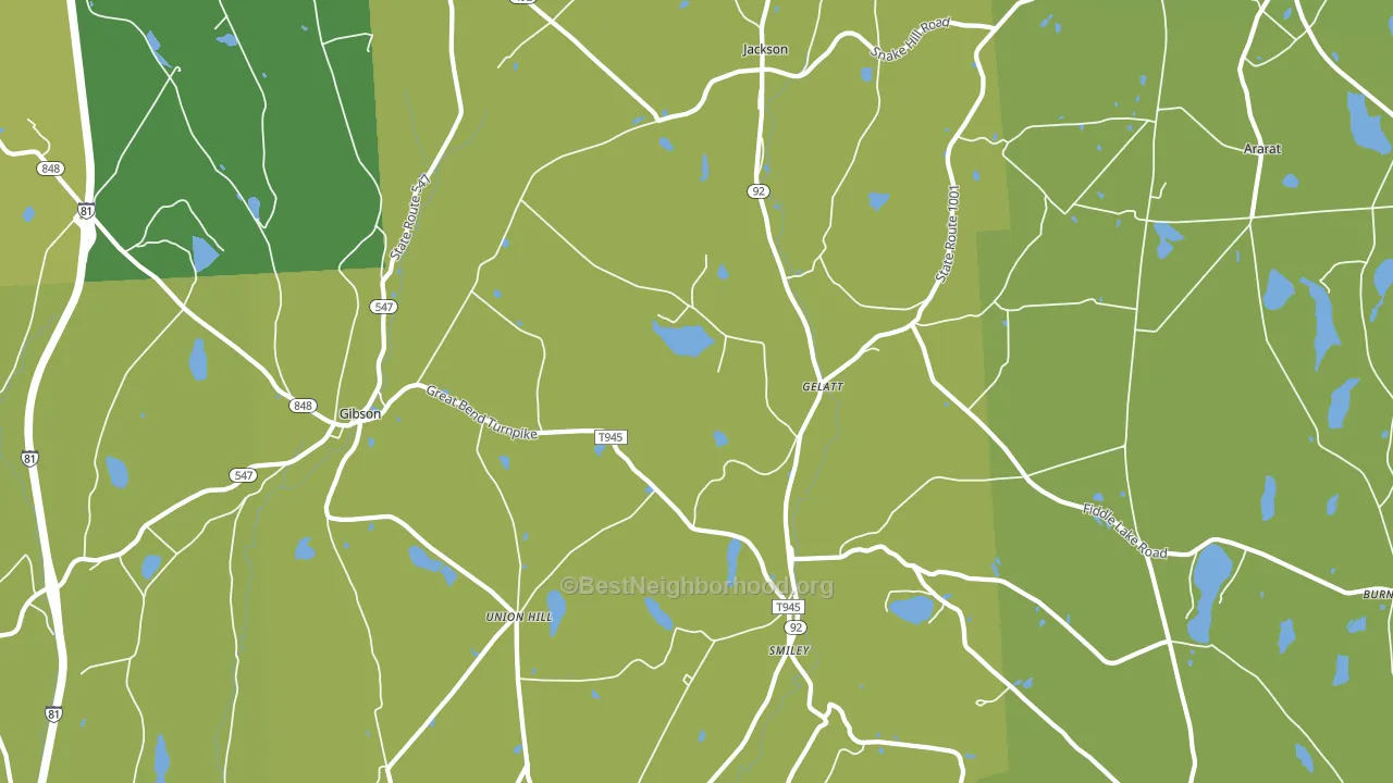 Jackson, PA block-group voter-turnout map