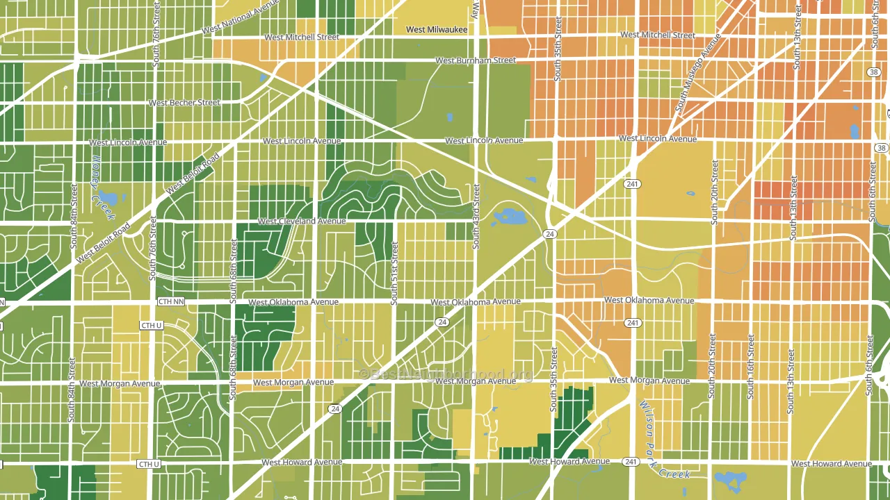 Jackson Park, Milwaukee, WI block-group voter-turnout map