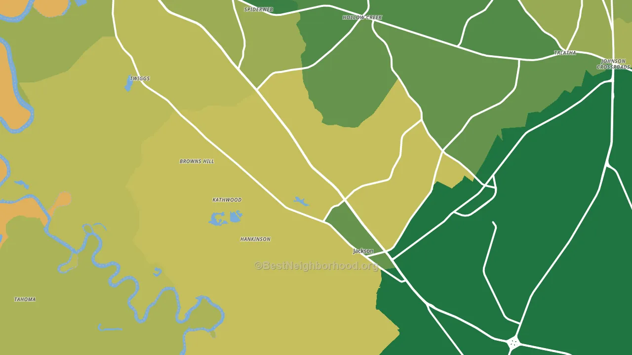 Jackson, SC block-group voter-turnout map