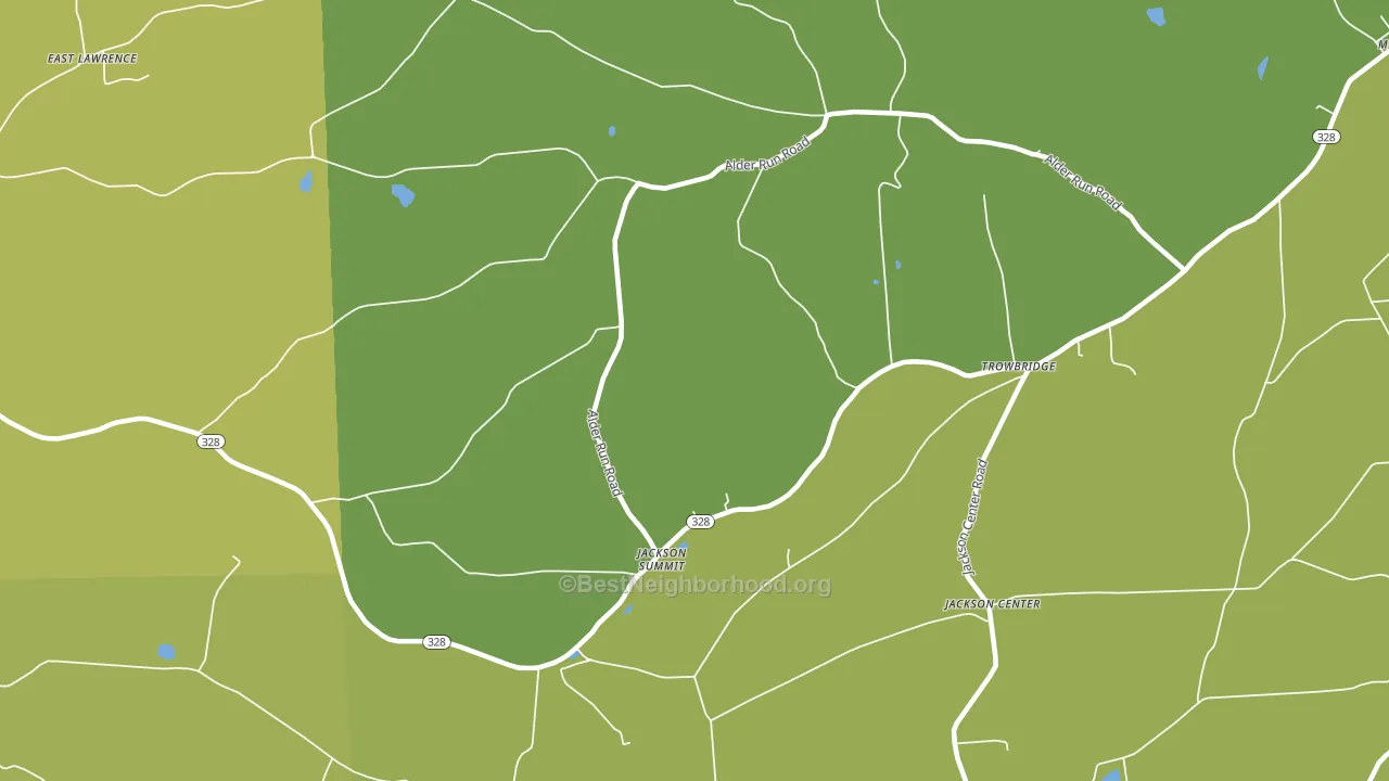 Jackson Summit, PA block-group voter-turnout map