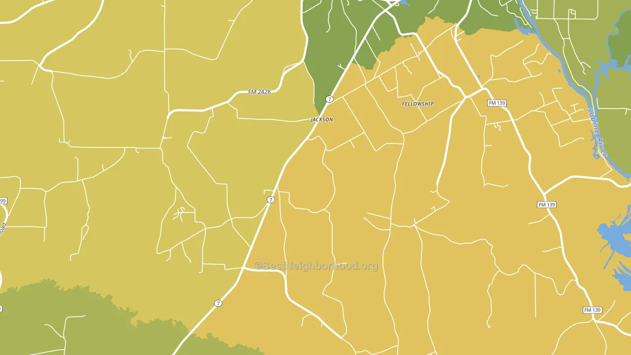 Jackson, TX block-group voter-turnout map