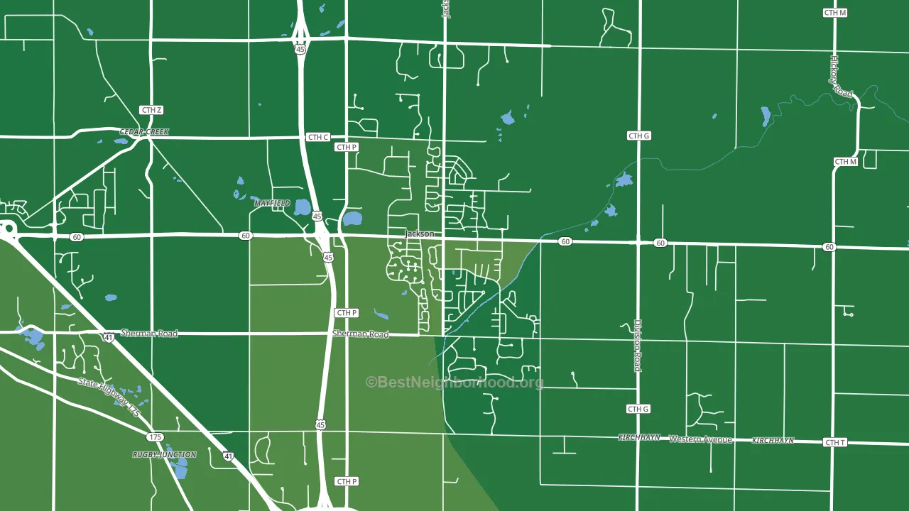 Jackson, WI block-group voter-turnout map