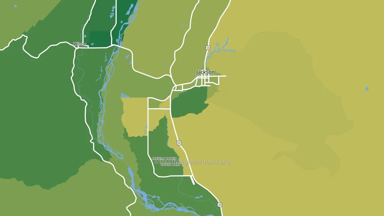Jackson, WY block-group voter-turnout map