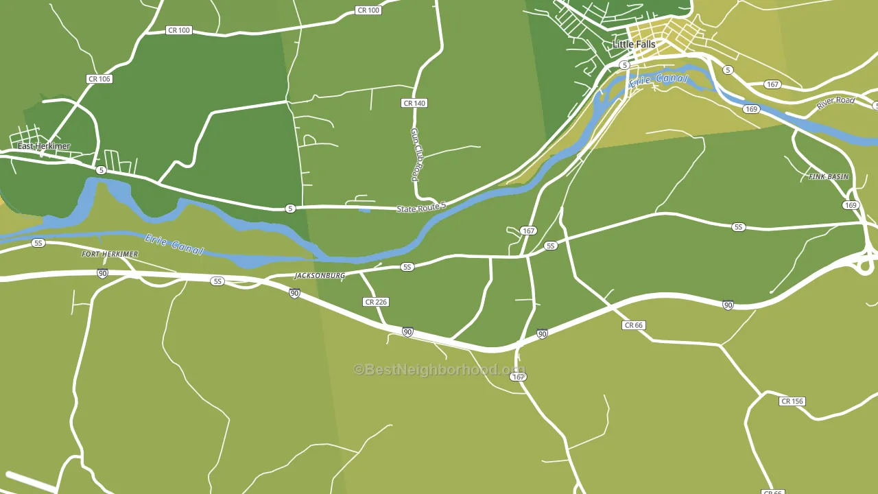 Jacksonburg, NY block-group voter-turnout map