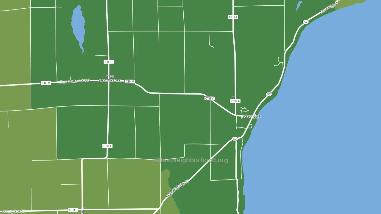 Jacksonport, WI block-group voter-turnout map