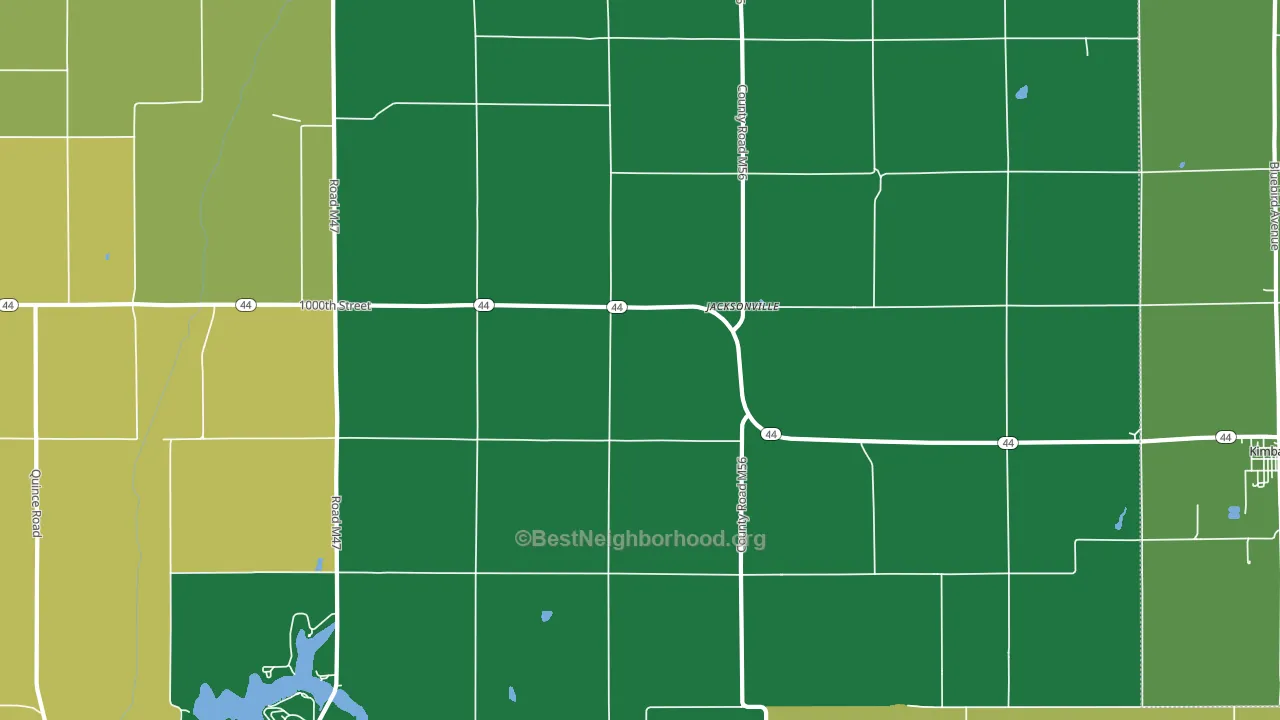Jacksonville, IA block-group voter-turnout map