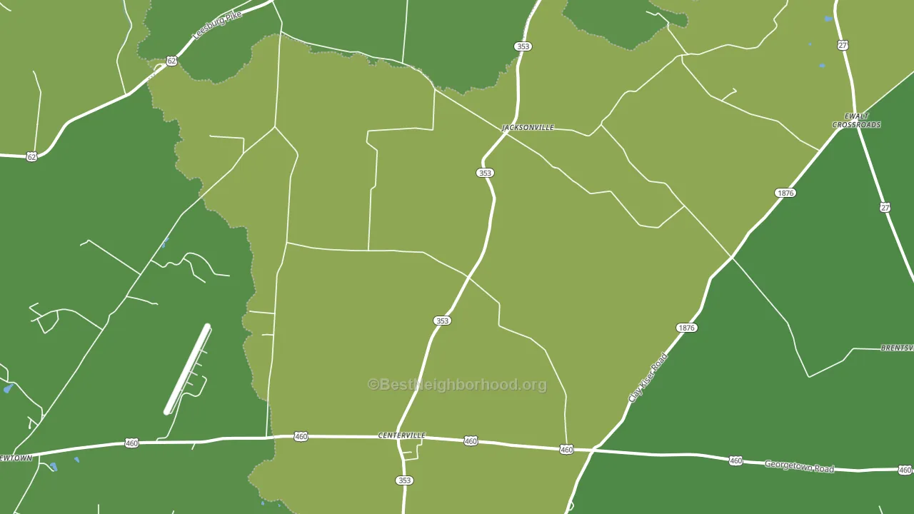 Jacksonville, KY block-group voter-turnout map