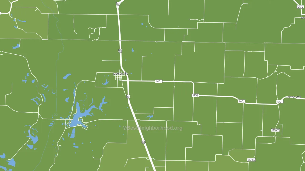 Jacksonville, MO block-group voter-turnout map