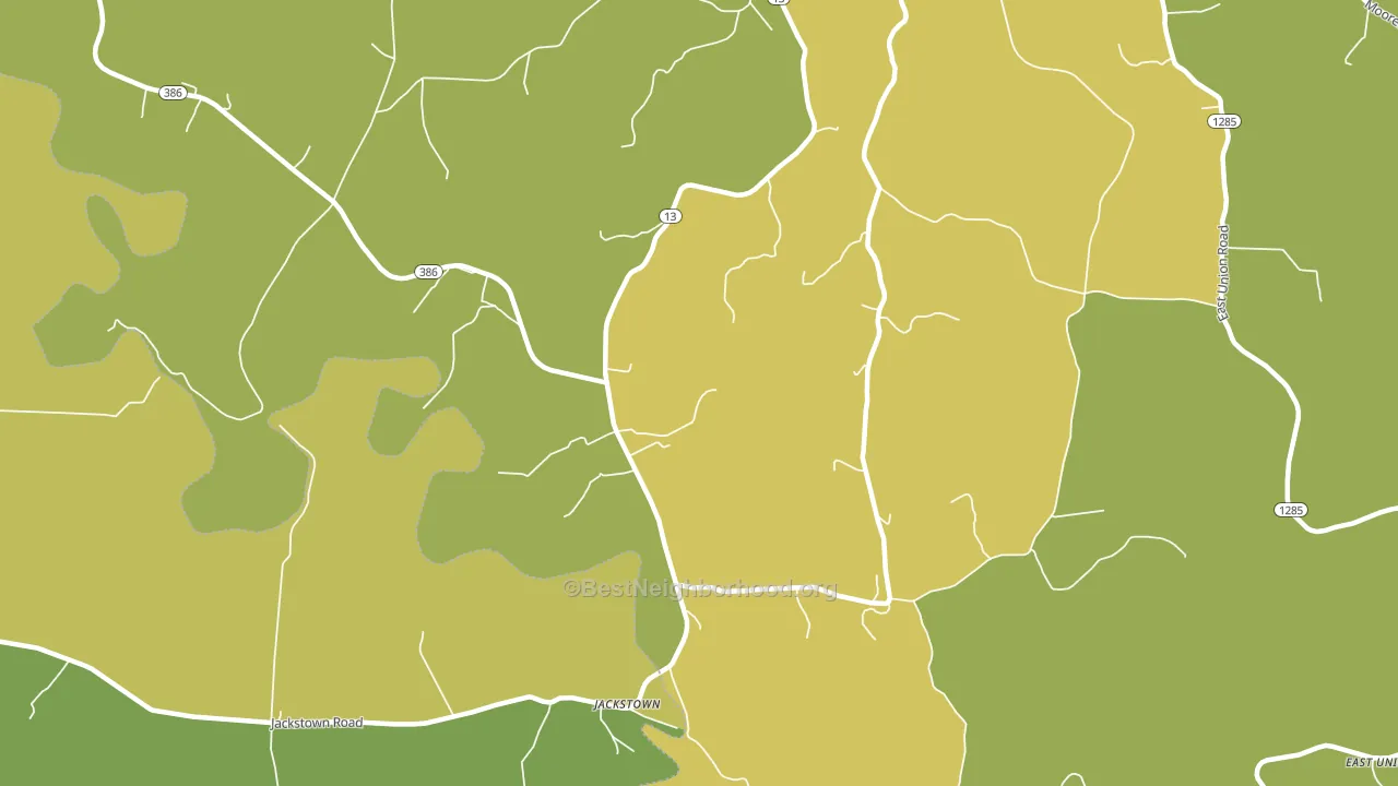 Jackstown, KY block-group voter-turnout map