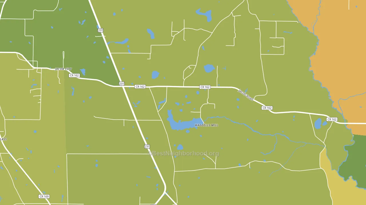 Jacobs, FL block-group voter-turnout map