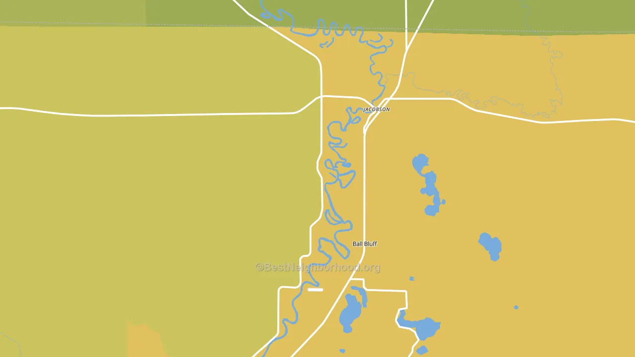 Jacobson, MN block-group voter-turnout map