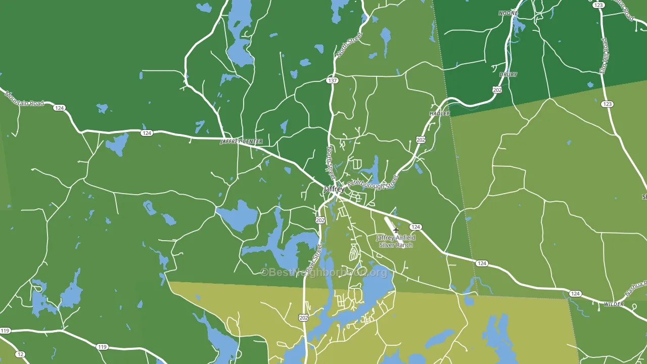 Jaffrey, NH block-group voter-turnout map