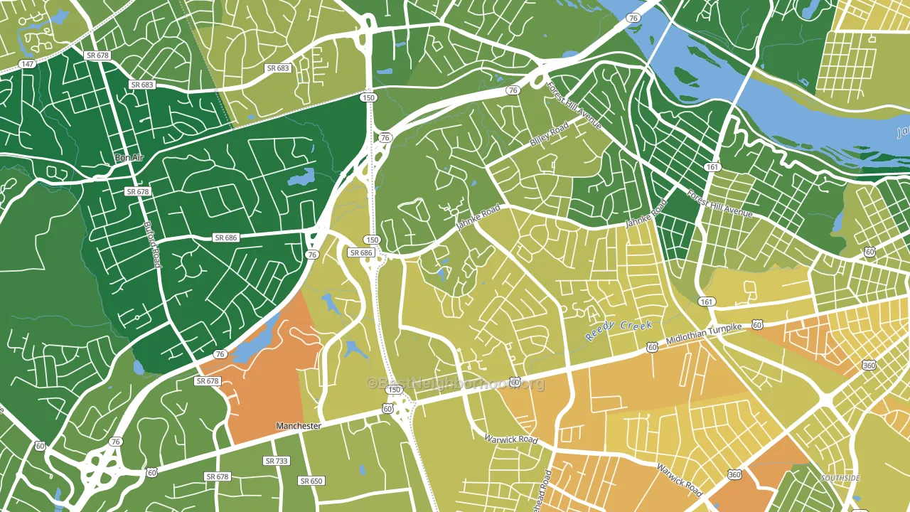 Jahnke, Richmond, VA block-group voter-turnout map