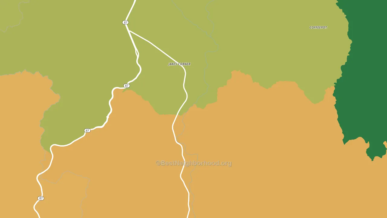 Jakes Corner, AZ block-group voter-turnout map