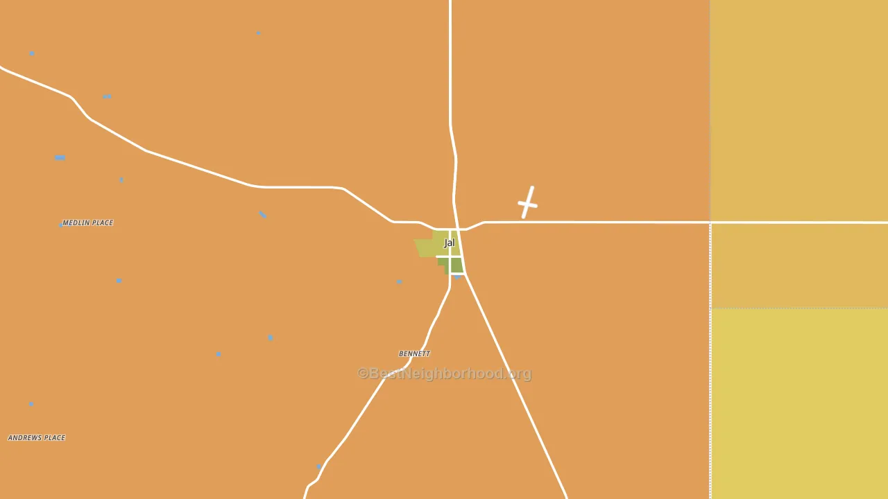 Jal, NM block-group voter-turnout map