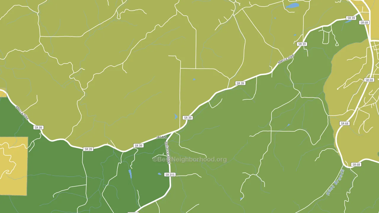 Jalapa, TN block-group voter-turnout map