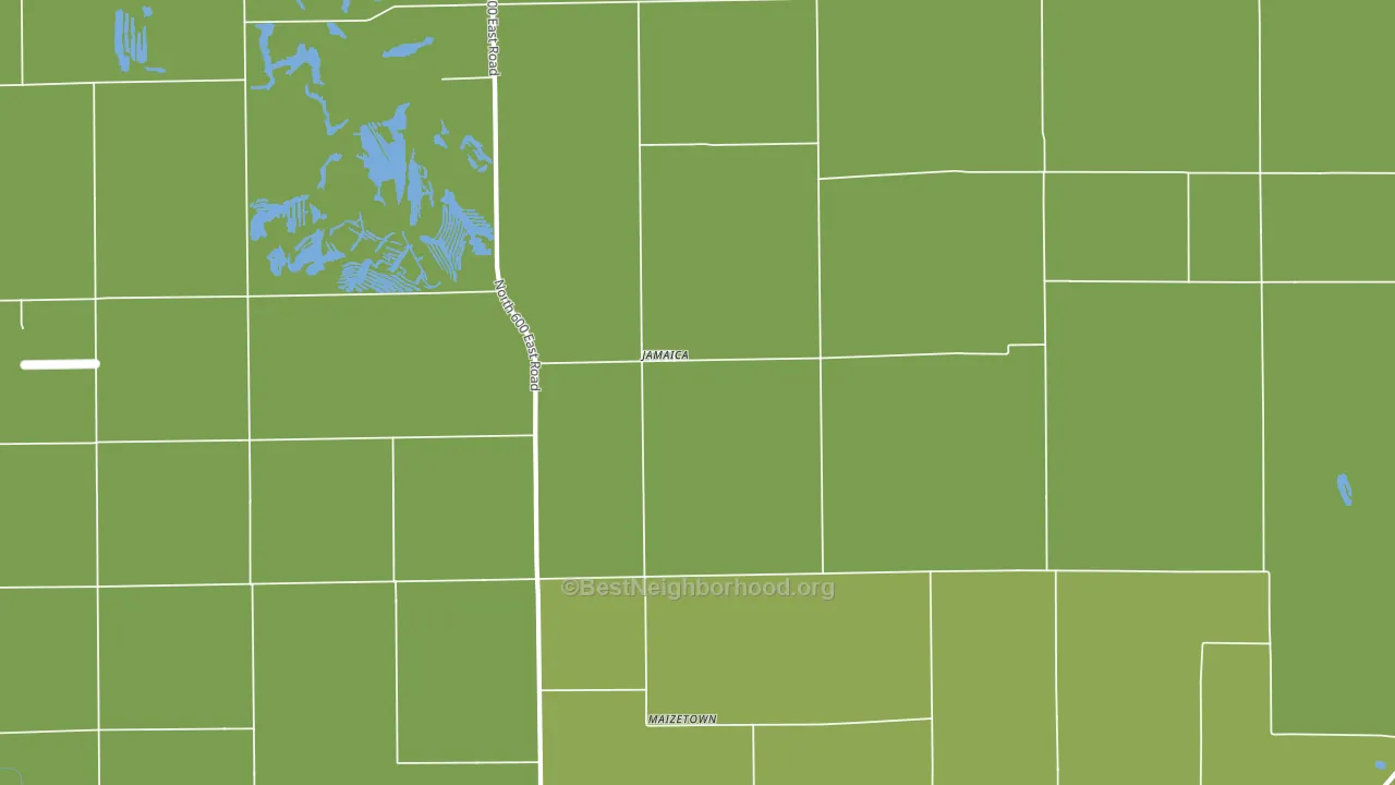 Jamaica, IL block-group voter-turnout map