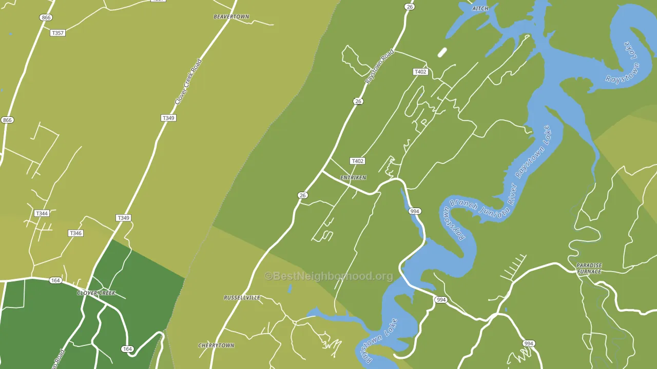 James Creek, PA block-group voter-turnout map