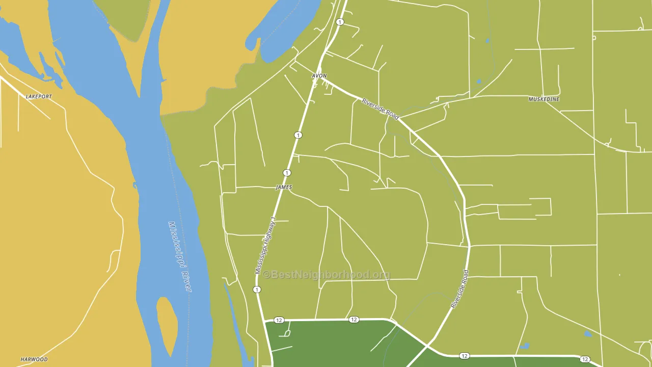 James, MS block-group voter-turnout map
