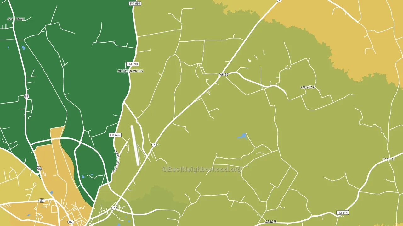 James, TX block-group voter-turnout map