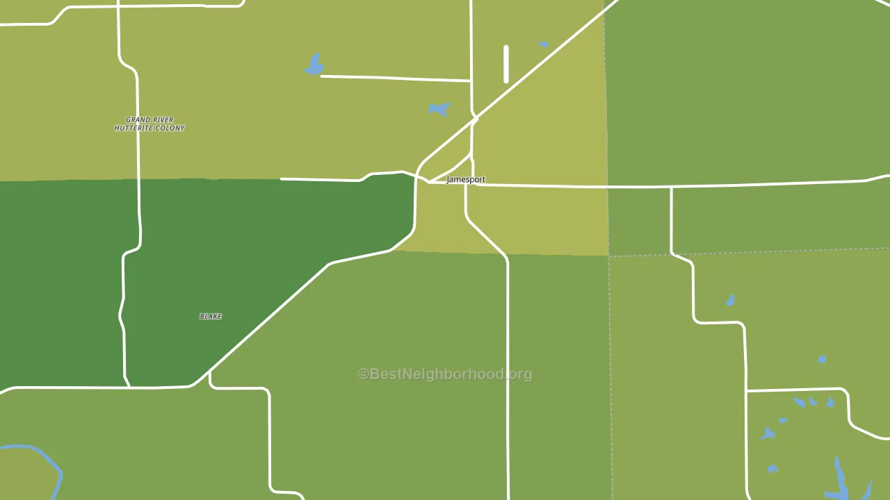Jamesport, MO block-group voter-turnout map