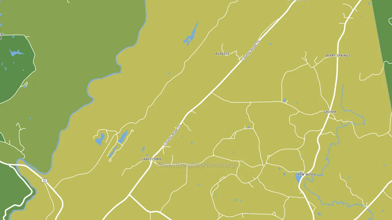 Jamestown, AL block-group voter-turnout map