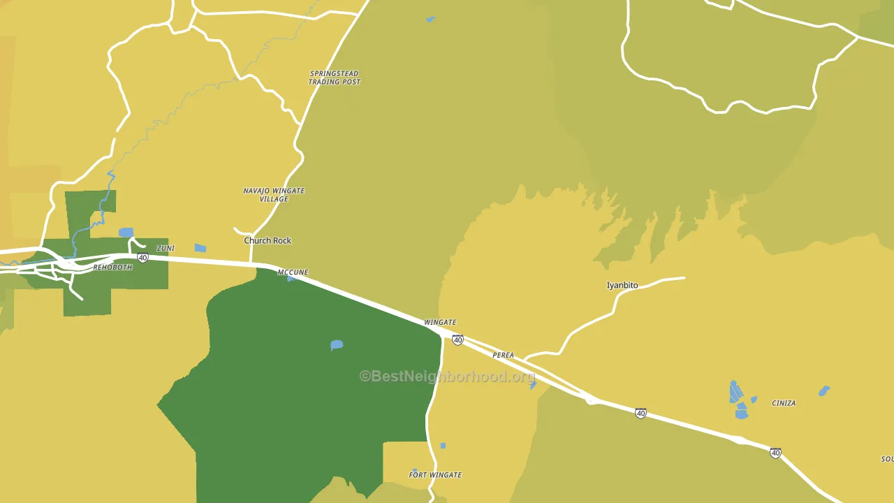 Jamestown, NM block-group voter-turnout map