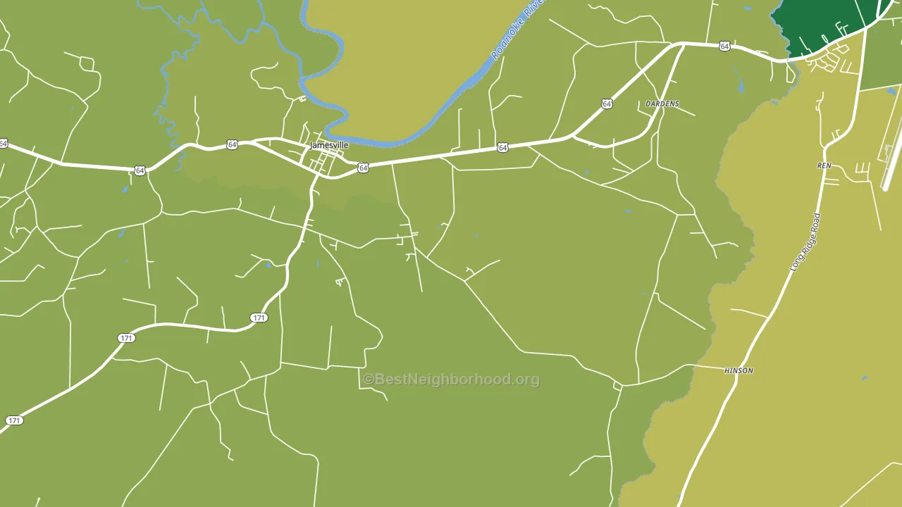 Jamesville, NC block-group voter-turnout map