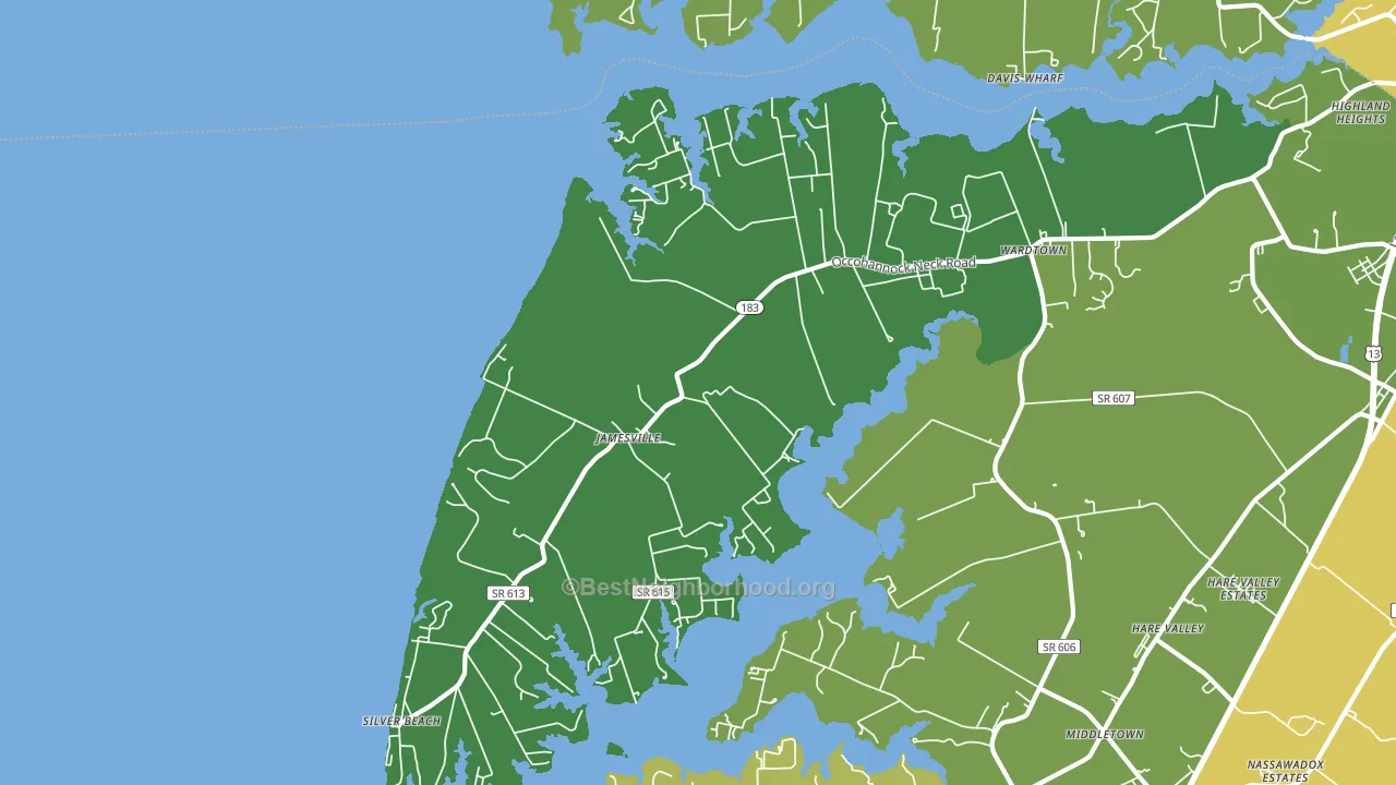 Jamesville, VA block-group voter-turnout map