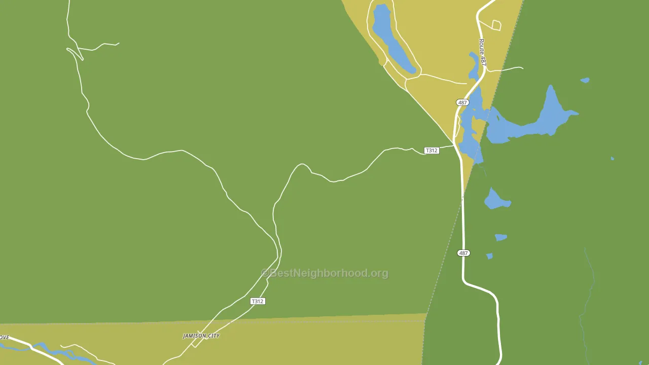 Jamison City, PA block-group voter-turnout map