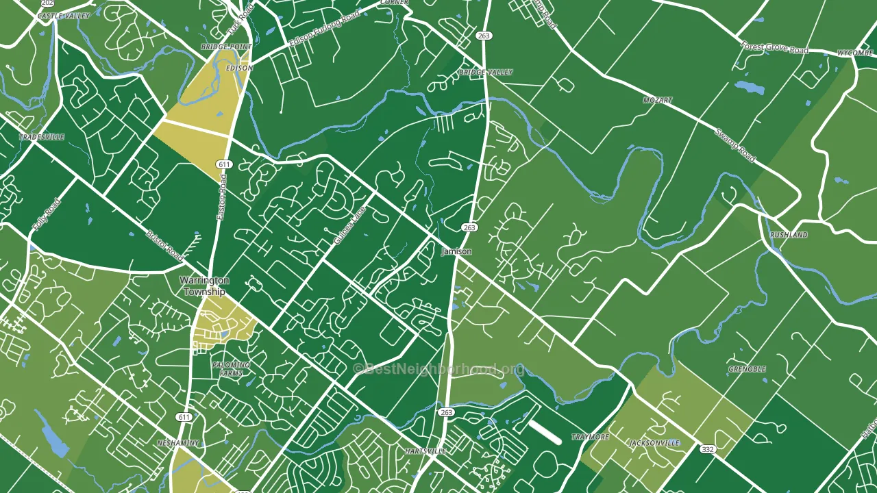 Jamison, PA block-group voter-turnout map