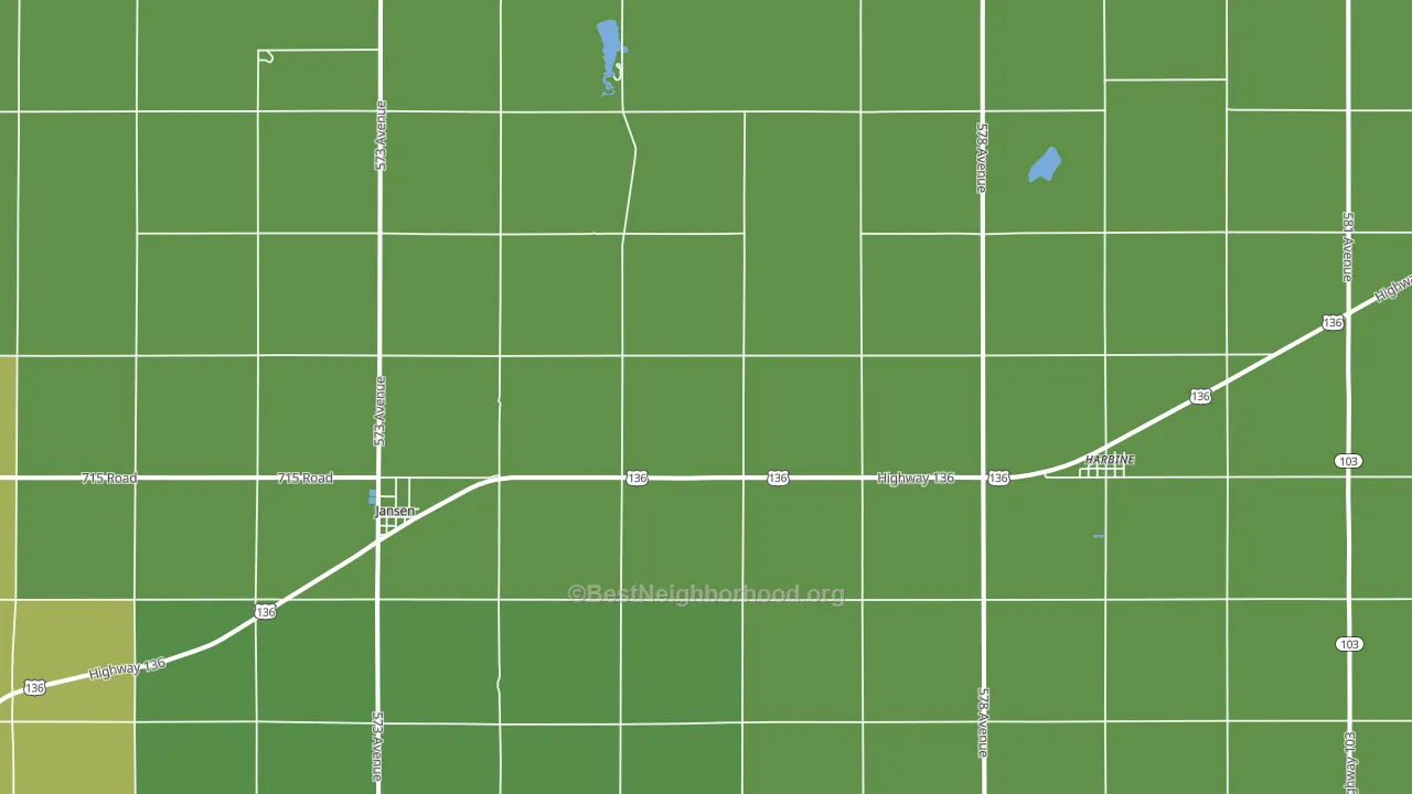 Jansen, NE block-group voter-turnout map