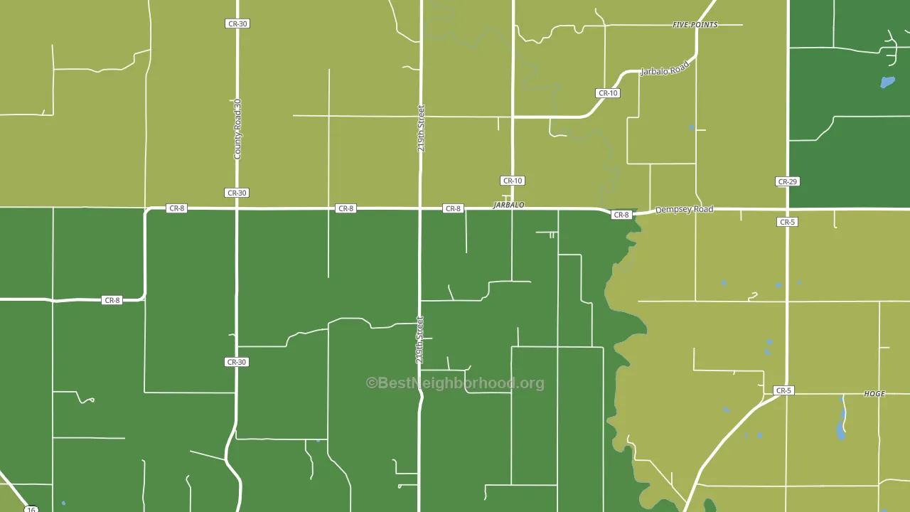 Jarbalo, KS block-group voter-turnout map